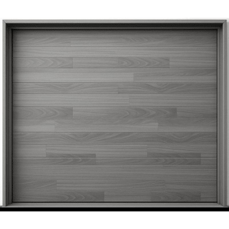 Puerta De Garage De Alta Calidad / Estilo Americano / Acabado Laminado Premium / Color Gris / 9x9 Pies.