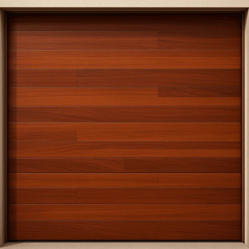 Puerta De Garage De Alta Calidad / Estilo Americano / Acabado Laminado Premium / Color Madera Clara / 8x7 Pies.