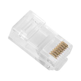 bote con 100 plugs pass through rj45 cat6 sin blindaje chapado de oro a 30 micras para durabilidad extrema165440
