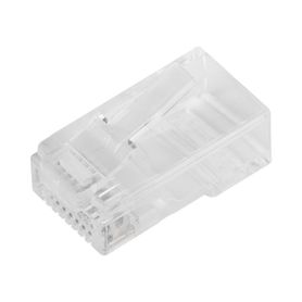 bote con 100 plugs pass through rj45 cat6 sin blindaje chapado de oro a 30 micras para durabilidad extrema165440