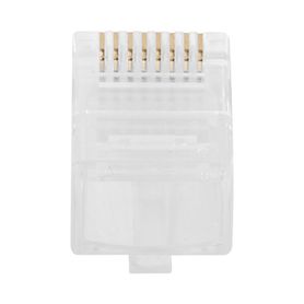 bote con 100 plugs pass through rj45 cat6 sin blindaje chapado de oro a 30 micras para durabilidad extrema165440