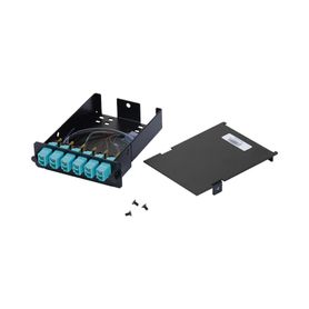 placa acopladora de fibra óptica fap con 12 pigtails y 6 conectores lc duplex 12 fibras para fibra multimodo om3om4 color aqua2