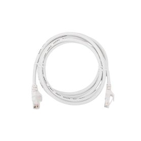 cable de parcheo patch cord  utp  cat 6 24 awg  2 metros  color blanco ideal para poe  interior237353
