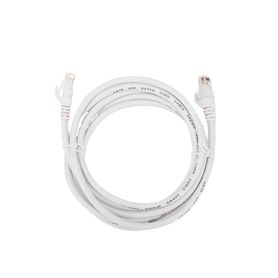 cable de parcheo patch cord  utp  cat 6 24 awg  2 metros  color blanco ideal para poe  interior237353