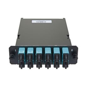 placa acopladora de fibra óptica fap con 12 pigtails y 6 conectores sc duplex 12 fibras para fibra multimodo om3om4 color aqua2