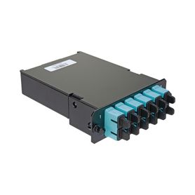 placa acopladora de fibra óptica fap con 12 pigtails y 6 conectores sc duplex 12 fibras para fibra multimodo om3om4 color aqua2