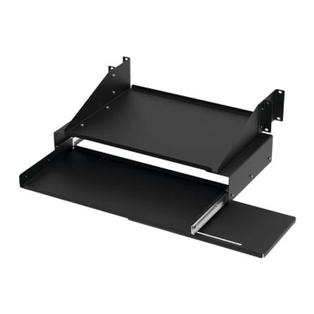Charola Para Soportar Equipos En Rack De 19in Con Bandeja Deslizable Para Teclado Y Mouse  Capacidad De 45.5 Kg 4 Ur