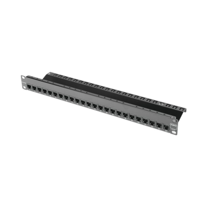 Patch Panel Zmax With Jack Utp Cat6a 24 Port 1u Black