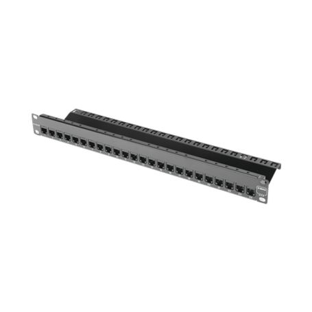 patch panel zmax with jack utp cat6a 24 port 1u black90202