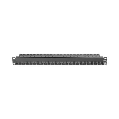 Patch Panel Zmax With Jack Utp Cat6a 24 Port 1u Black