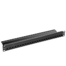 patch panel zmax with jack utp cat6a 24 port 1u black90202