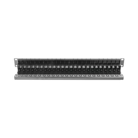 Patch Panel Zmax With Jack Utp Cat6a 24 Port 1u Black