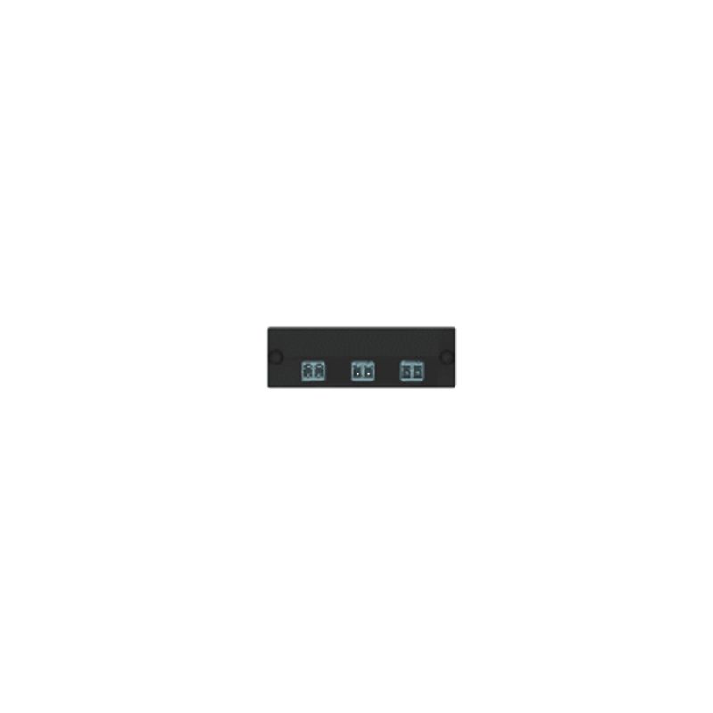Placa Acopladora De Fibra Optica Fap Con 3 Conectores Lc Duplex (6 Fibras) Para Fibra Multimodo Om3/om4 Color Aqua