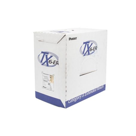 bobina de cable utp de 4 pares cat6 de rango extendido 22 awg cmp plenum color azul 305 m239181