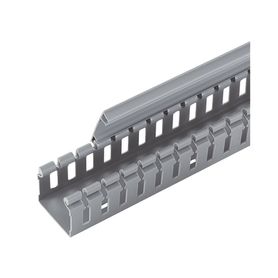 canaleta ranurada de pvc sin tapa tipo h tapa abisagrada 551 mm de ancho 503 mm de alto y 18288 mm de largo color gris233823