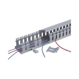 canaleta ranurada de pvc sin tapa tipo h tapa abisagrada 551 mm de ancho 503 mm de alto y 18288 mm de largo color gris233823