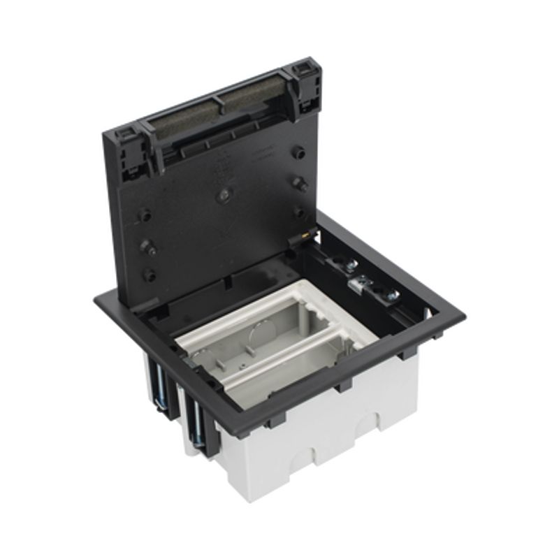 Caja Para Instalación En Piso Falso Para Voz Datos O Contactos Eléctricos / Capacidad Para 2 Módulos / Espacio Embellecedor En L
