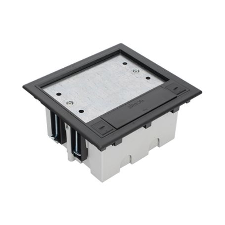 Caja Para Instalación En Piso Falso Para Voz Datos O Contactos Eléctricos / Capacidad Para 2 Módulos / Espacio Embellecedor En L