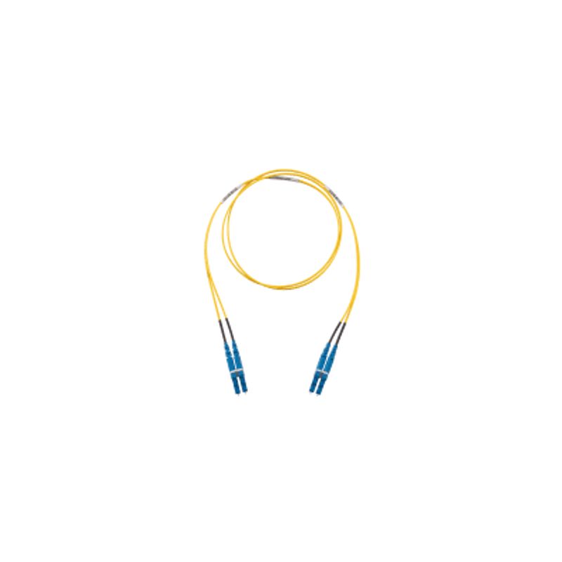 Jumper De Fibra Optica Monomodo 9/125 Os2 Lclc Duplex Lszh (cero Halógenos) Color Amarillo 2 Metros