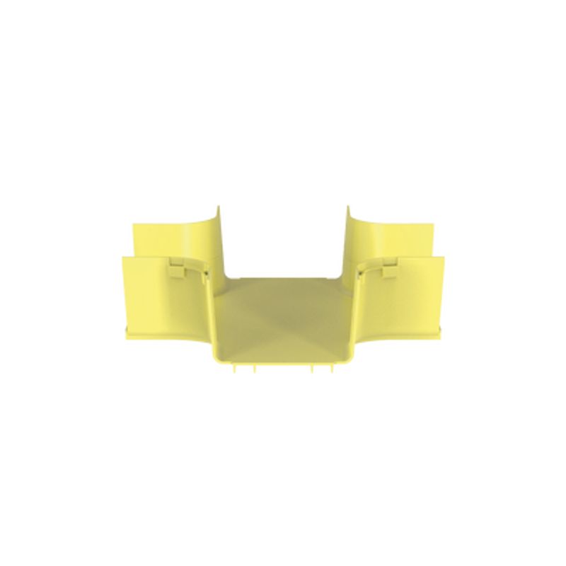 Accesorio De 4 Vias Horizontal Con Ángulos A 90º Para Canaletas Fiberrunner™ 6x4 Color Amarillo