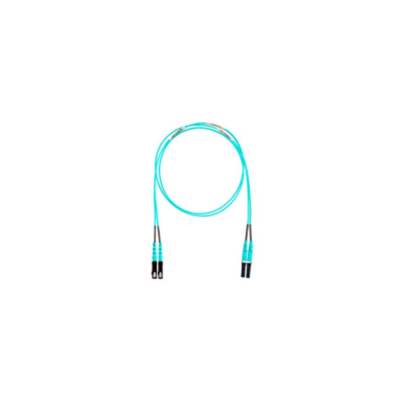 Jumper De Fibra Optica Multimodo 50/125 Om4 Lcsc Duplex Lszh Color Aqua 6 Metros