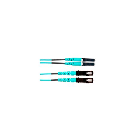 Jumper De Fibra Optica Multimodo 50/125 Om4 Lcsc Duplex Lszh Color Aqua 6 Metros