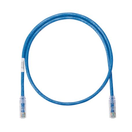 cable de parcheo utp categoria 6 con plug modular en cada extremo  25 ft  azul