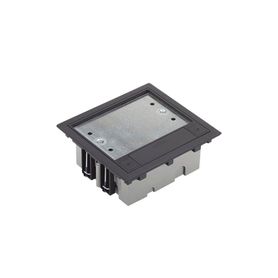 caja de suelo simon serie s  para voz datos o contactos eléctricos  capacidad para 2 módulos  con registro integrado para fijac
