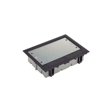 Caja Para Instalación En Piso Falso Para Voz Datos O Contactos Eléctricos / Capacidad Para 6 Módulos / Espacio Embellecedor En L