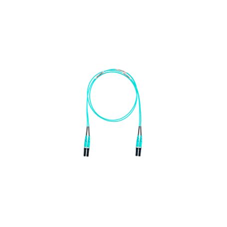 Jumper De Fibra Optica Multimodo 50/125 Om4 Lclc Duplex Lszh Color Aqua 3 Metros