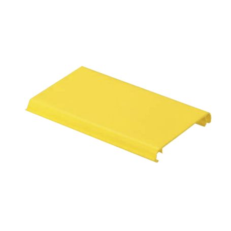 tapa con bisagra a presión para canaleta fiberrunner™ fr4x4yl10 de pvc rigido color amarillo 3 m de largo