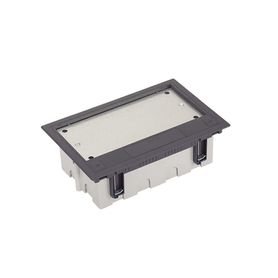caja para instalación en pavimento para voz datos o contactos eléctricos  capacidad para 4 módulos  espacio embellecedor en la 