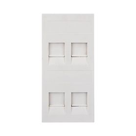 módulo color blanco con 4 espacios para jacks keystone para instalarse en la caja de pavimento  s76c9241734