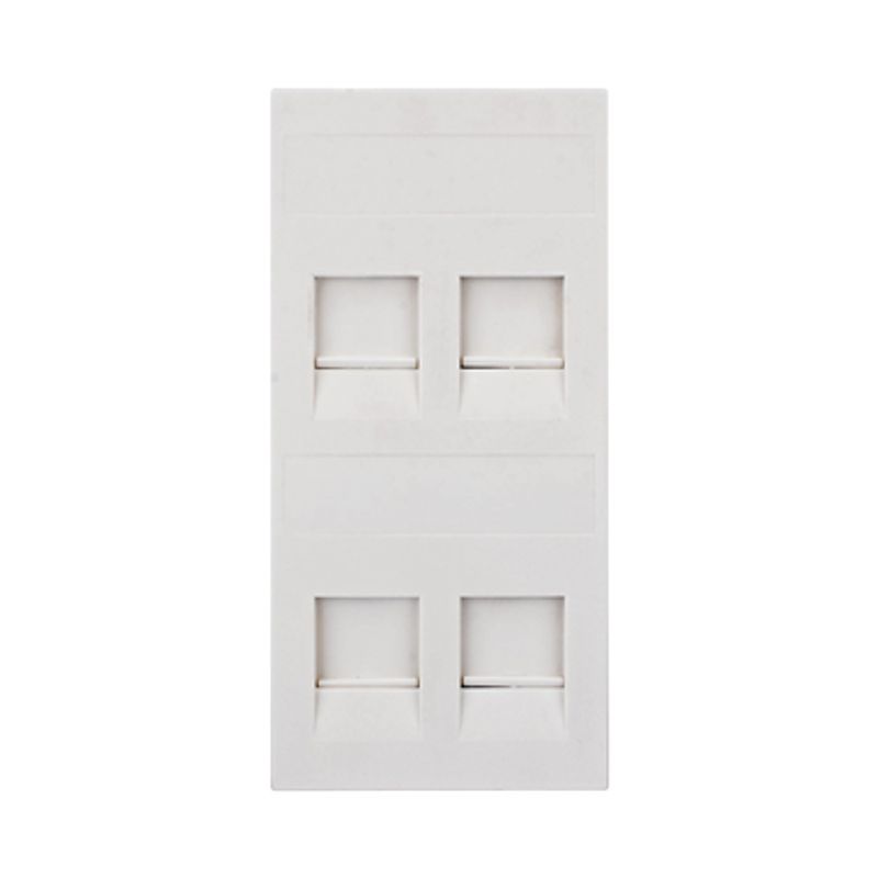 Módulo Color Blanco Con 4 Espacios Para Jacks Keystone Para Instalarse En La Caja De Pavimento / (s76c/9)