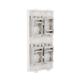 módulo color blanco con 4 espacios para jacks keystone para instalarse en la caja de pavimento  s76c9241734