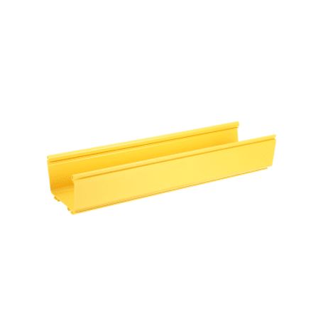 canaleta fiberrunner™ 6x4 de pvc rigido color amarillo 3 m de largo239980