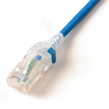 patch cord skinny cat6a utp 5ft diámetro reducido 28 awg cmlsoh color azul