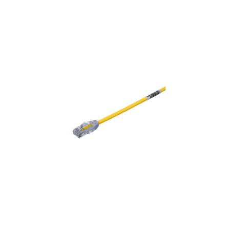 cable de parcheo utp cat6a cmlszh diámetro reducido 28awg color amarillo 5ft