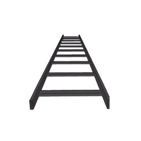 chet1x12epk escalera tubular 15 de peralte x 12 ancho x 3m largo pint epox color negro incluye cople y tornilleria