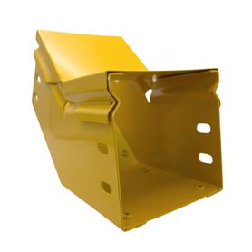 chfiber curva vertical interior a 45° de aluminio peralte 4 ancho 4 radio 8 con recubrimiento en pintura epóxica incluye tapa  