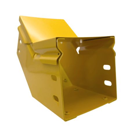 Chfiber Curva Vertical Interior A 45° De Aluminio Peralte 4 Ancho 4 Radio 8 Con Recubrimiento En Pintura Epóxica Incluye Tapa  U