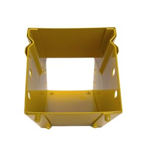 chfiber curva vertical interior a 45° de aluminio peralte 4 ancho 4 radio 8 con recubrimiento en pintura epóxica incluye tapa  