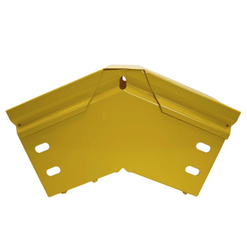 Chfiber Curva Vertical Exterior A 45° De Aluminio Peralte 4 Ancho 4 Radio 8 Con Recubrimiento En Pintura Epóxica Incluye Tapa  U