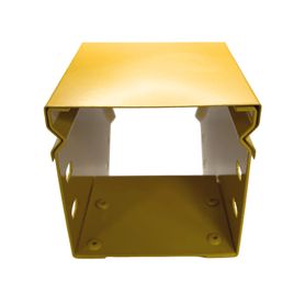 chfiber curva vertical exterior a 45° de aluminio peralte 4 ancho 4 radio 8 con recubrimiento en pintura epóxica incluye tapa  