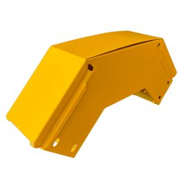 chfiber curva vertical exterior a 90°  de aluminio peralte 4 ancho 4 radio 8 con recubrimiento en pintura epóxica incluye tapa 