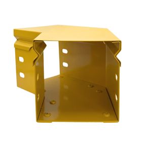 chfiber curva horizontal a 45° de aluminio peralte 4 ancho 4 radio 8 con recubrimiento en pintura epóxica incluye tapa  un par 