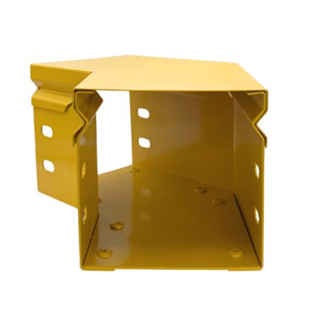 Chfiber Curva Horizontal A 45° De Aluminio Peralte 4 Ancho 4 Radio 8 Con Recubrimiento En Pintura Epóxica Incluye Tapa  Un Par D