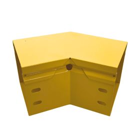 chfiber curva horizontal a 45° de aluminio peralte 4 ancho 4 radio 8 con recubrimiento en pintura epóxica incluye tapa  un par 