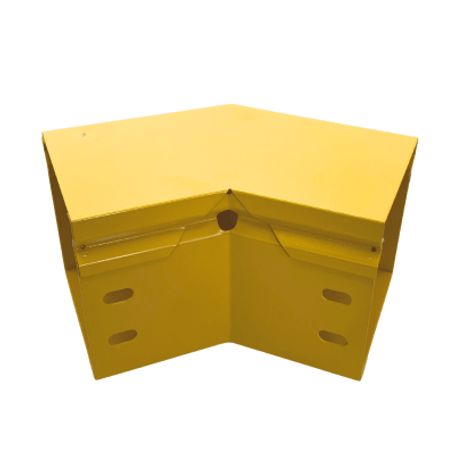 Chfiber Curva Horizontal A 45° De Aluminio Peralte 4 Ancho 4 Radio 8 Con Recubrimiento En Pintura Epóxica Incluye Tapa  Un Par D