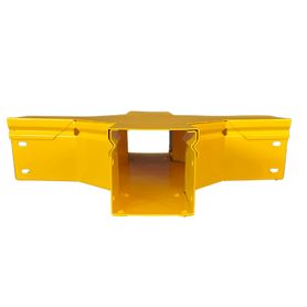 chfiber cruce horizontal de aluminio peralte 4 ancho 4 radio 8 con recubrimiento en pintura epóxica incluye tapa  un par de cop